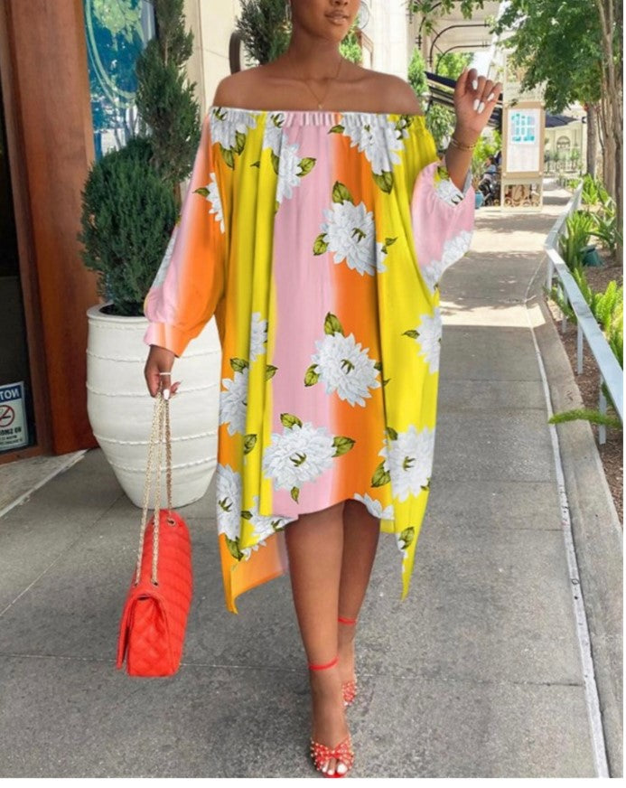 Fun In the Sun Off the Shoulder Floral Dress